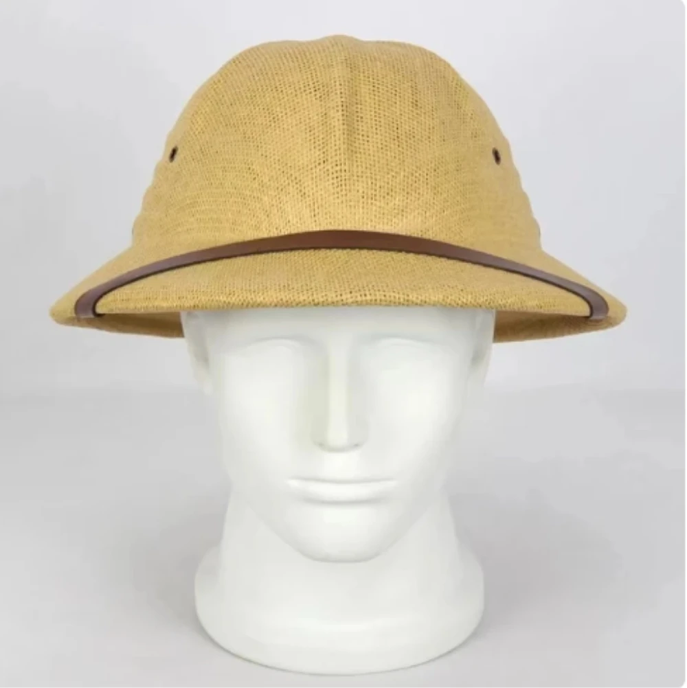 Bucket Hat Straw - 100% Stroh-Helm Pith-Sonnenhut Sommer Herren Vietnam-Krieg