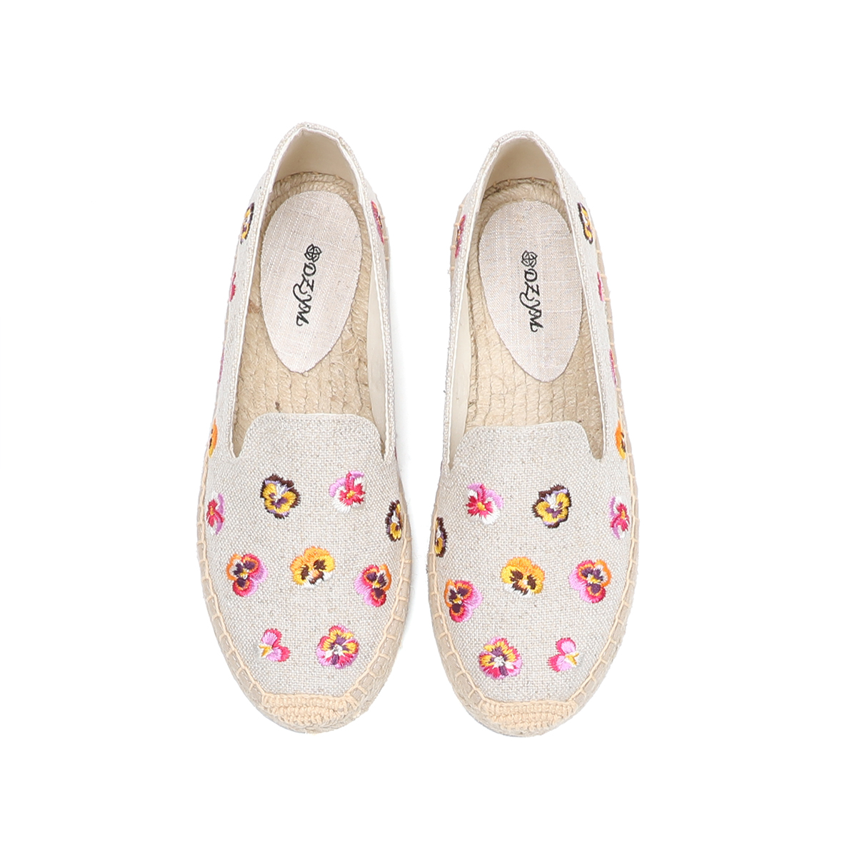 Espadrille Slip On - Espadrilles Flache Plattform Neuerscheinung Hanf Runde