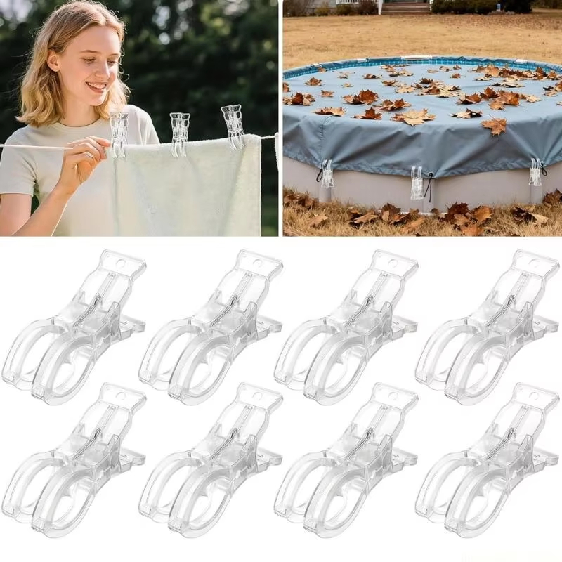 Beach Towel Large - 10 Stück Klare Große Wäscheklammern Strandtuchklammern
